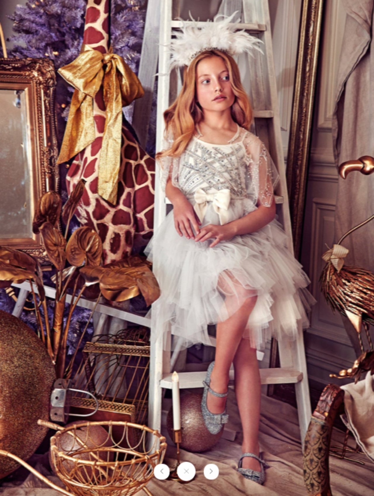 Tutu Du Monde Holiday Crown de Plume Headband - In 2 Color Choices | HONEYPIEKIDS 