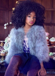 Tutu Du Monde Silver Evija Marabou Jacket | HONEYPIEKIDS 