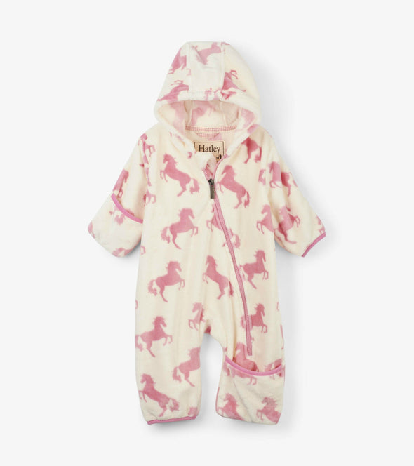 Hatley Infant Girls Horses Fleece Cold Weather Baby Bundler | HONEYPIEKIDS | Kids Boutique Clothing