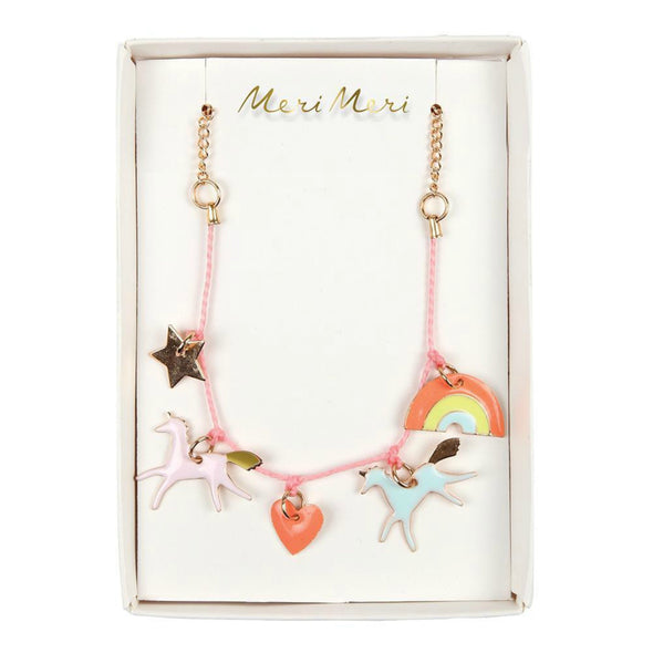 Meri Meri Unicorn Enamel Necklace | HONEYPIEKIDS | Kids Boutique Clothing