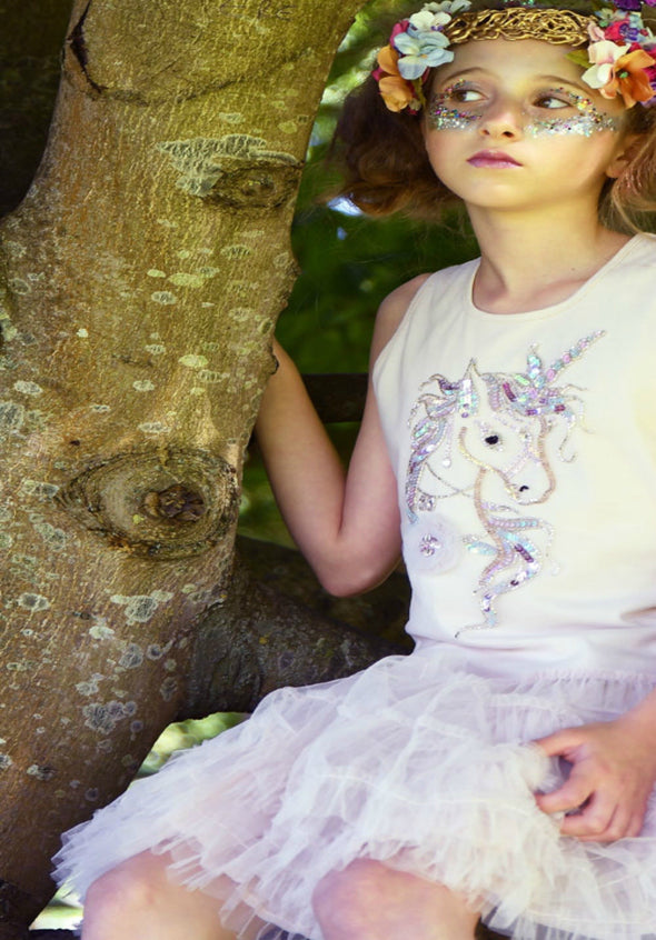Ooh! La,La! Couture Infant & Toddler Sleeveless Pink Magical Unicorn Tutu Dress | HONEYPIEKIDS | Kids Boutique Clothing