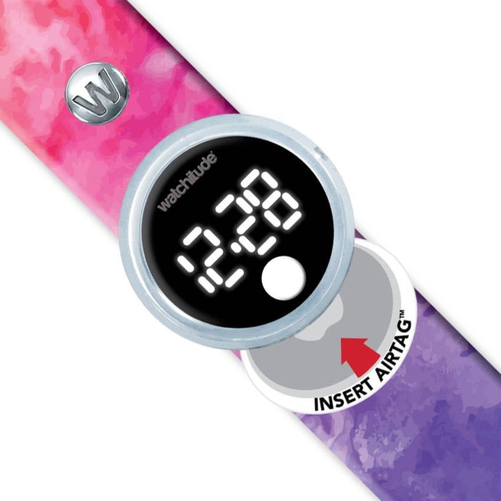 Tag'd Trackable Air Tag Watch - Rainbow Tie Dye | HONEYPIEKIDS 