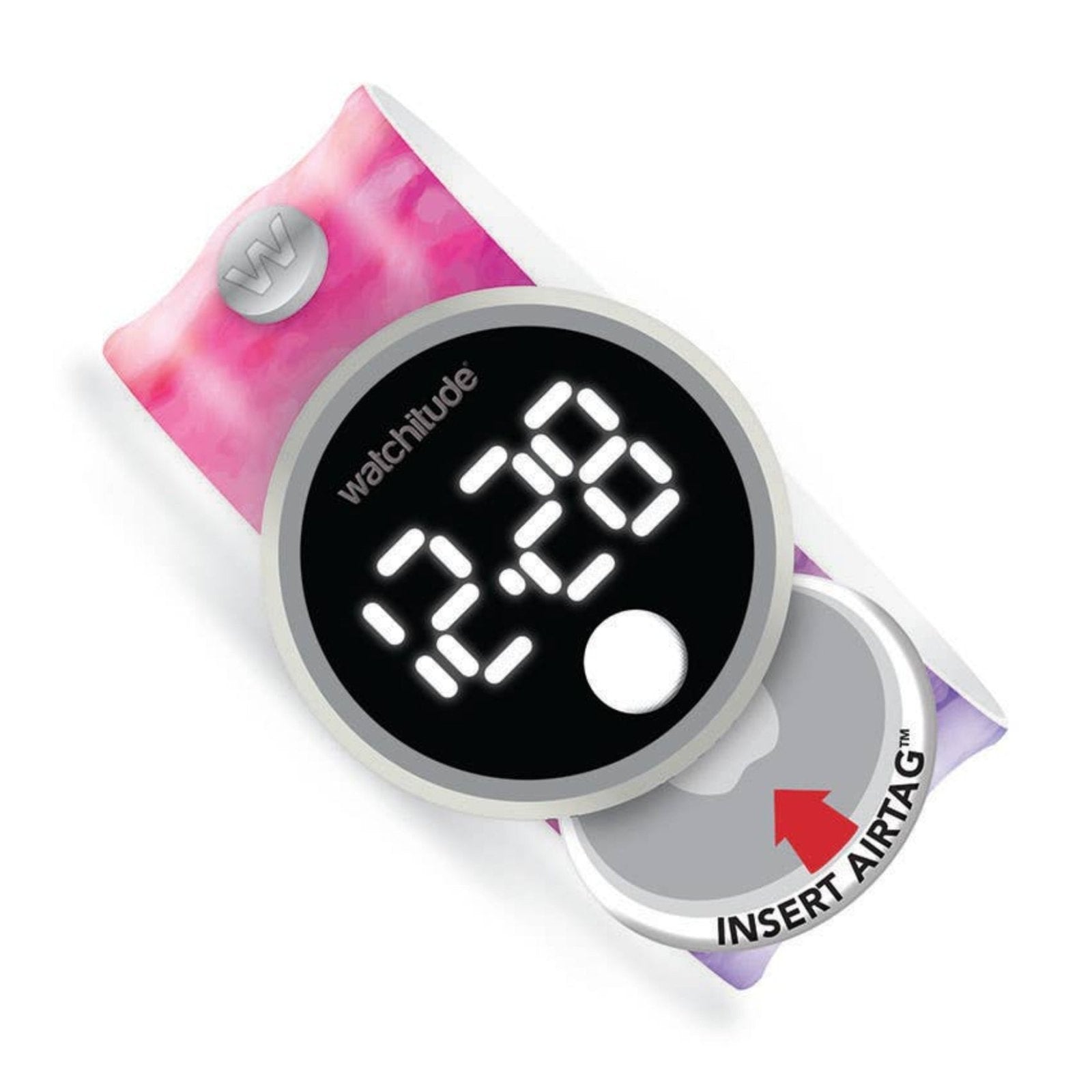 Tag'd Trackable Air Tag Watch - Rainbow Tie Dye | HONEYPIEKIDS 