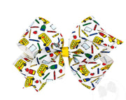 Wee One Girls School Bus Hair Bow - 2 Size Choices | HONEYPIEKIDS 