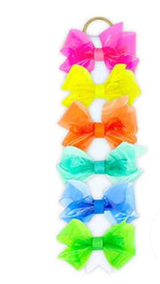 WeeSplash Neon Vinyl KING SIZE Swim Hair Bow - 6 Neon Colors | HONEYPIEKIDS 