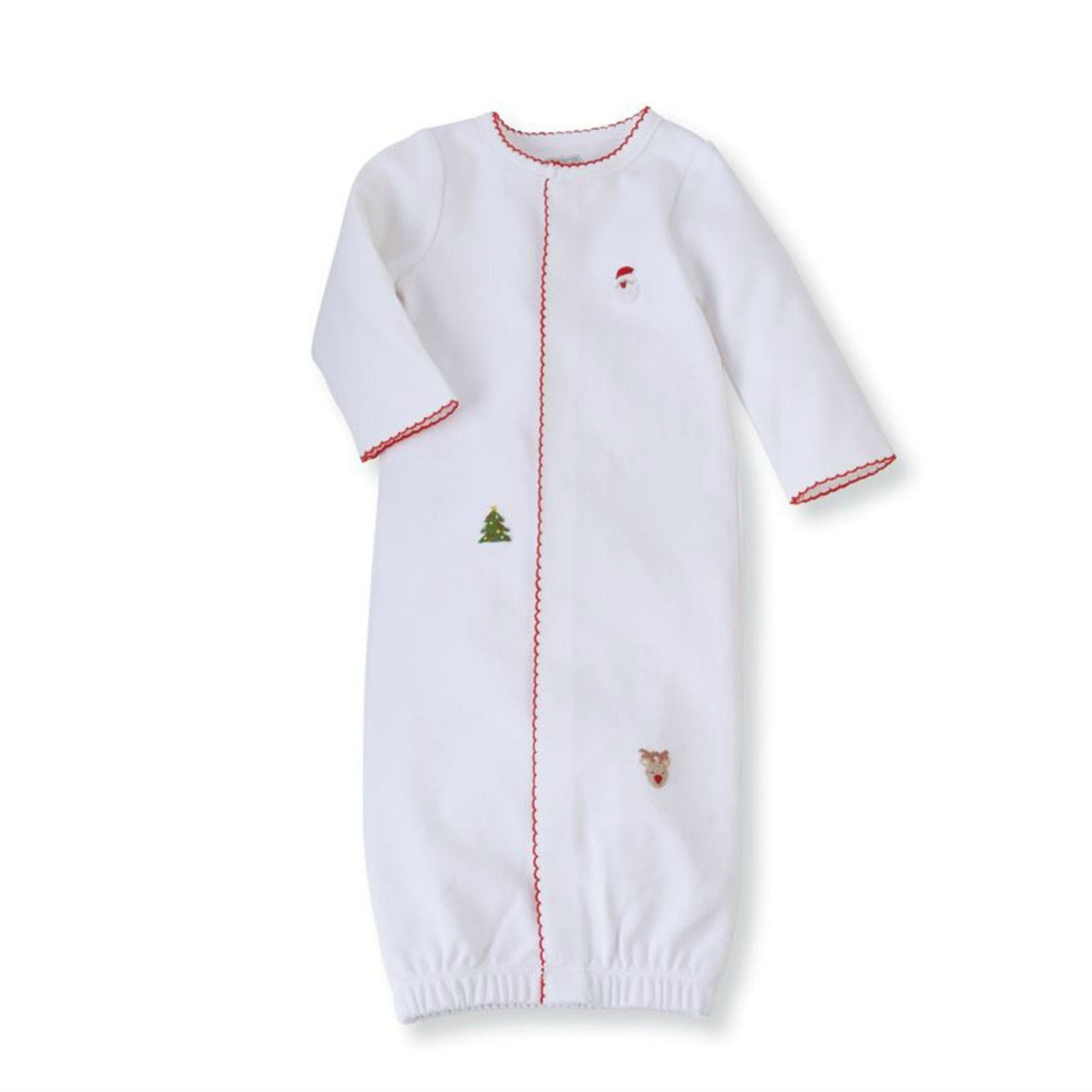 WHITE FRENCH KNOT CHRISTMAS SLEEP GOWN | HONEYPIEKIDS 