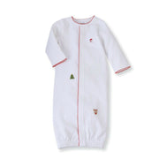 WHITE FRENCH KNOT CHRISTMAS SLEEP GOWN | HONEYPIEKIDS 