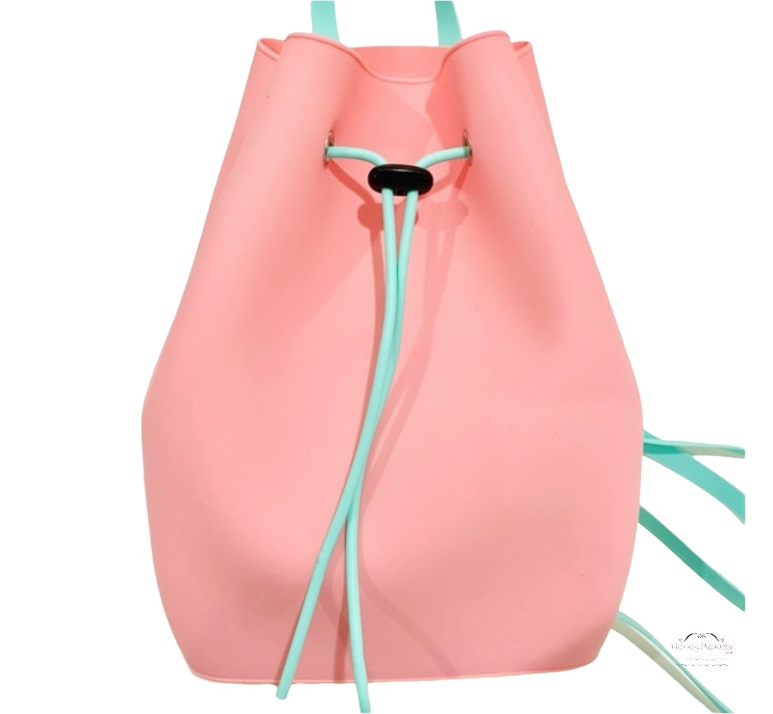 American jewel back pack. American Jewel Yummy Gummy Silicone Rope Backpack Pink  main image 4